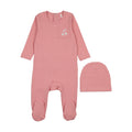 Stitched Graphic Footie- Pink