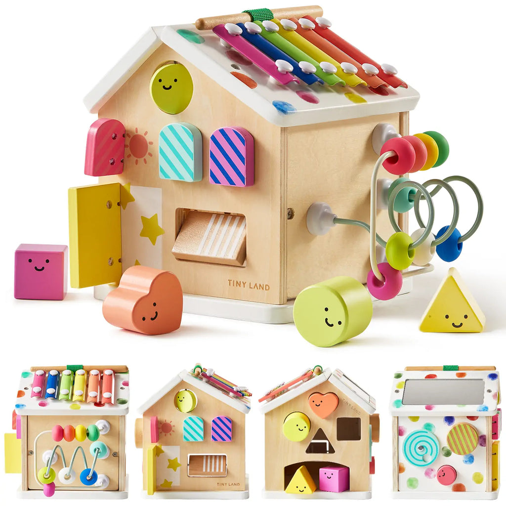 Brain & Hands Playset — Montessori Box (4–6 Months) + Activity Cube