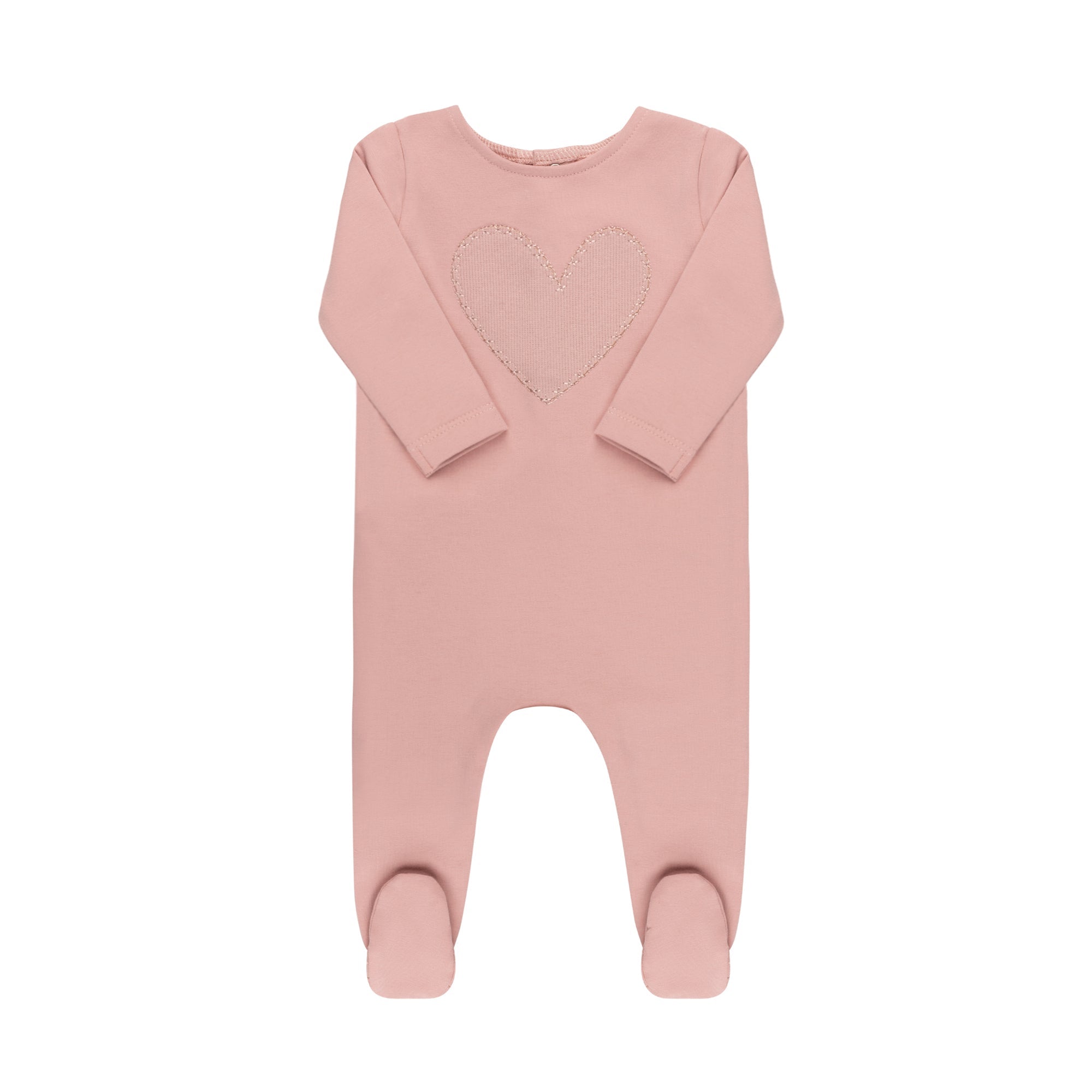 Ribbed Heart  Footie & Hat