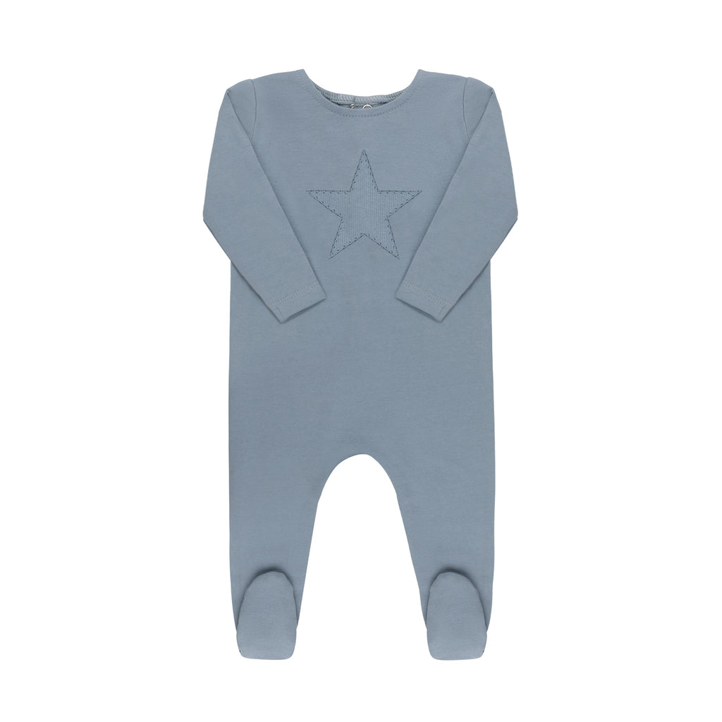 Ribbed Star Footie & Hat