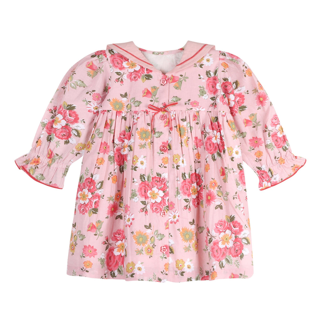 Rosy Breeze Sailor Collar Dress