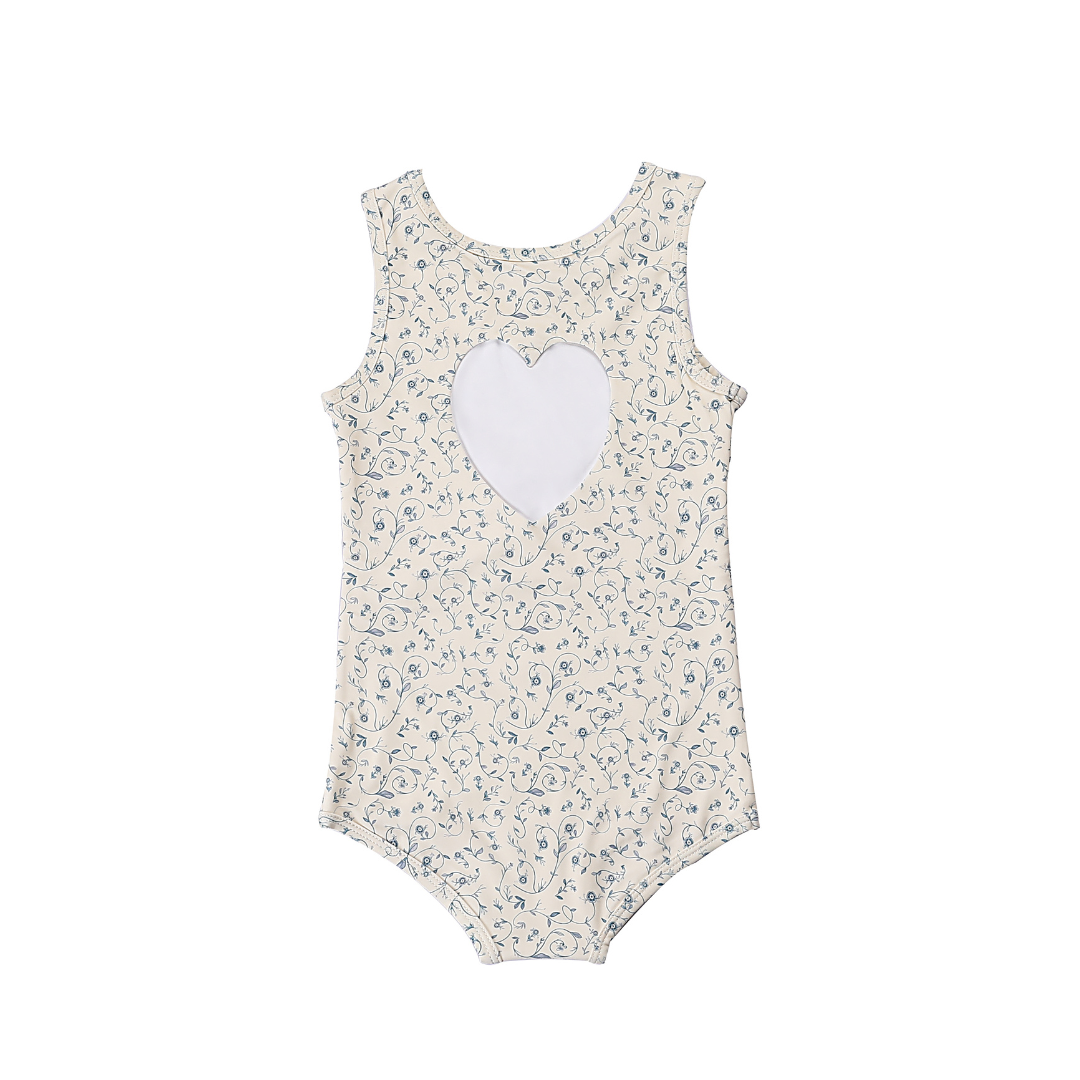 Sweetheart 1 Piece Swimsuit | UPF + Recycled - Scandi Floral