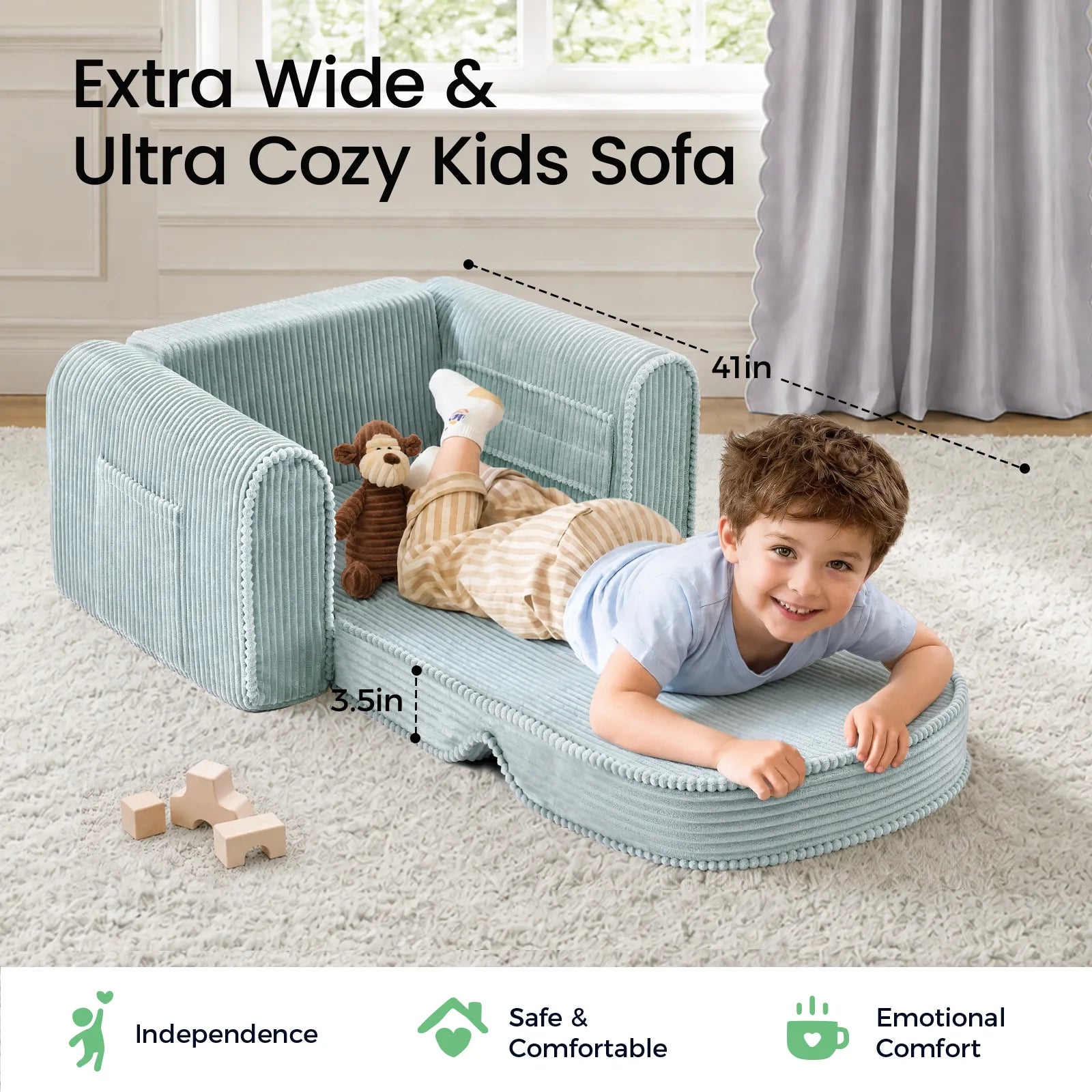 Tiny Land® GentleSnug Corduroy Kid Chair