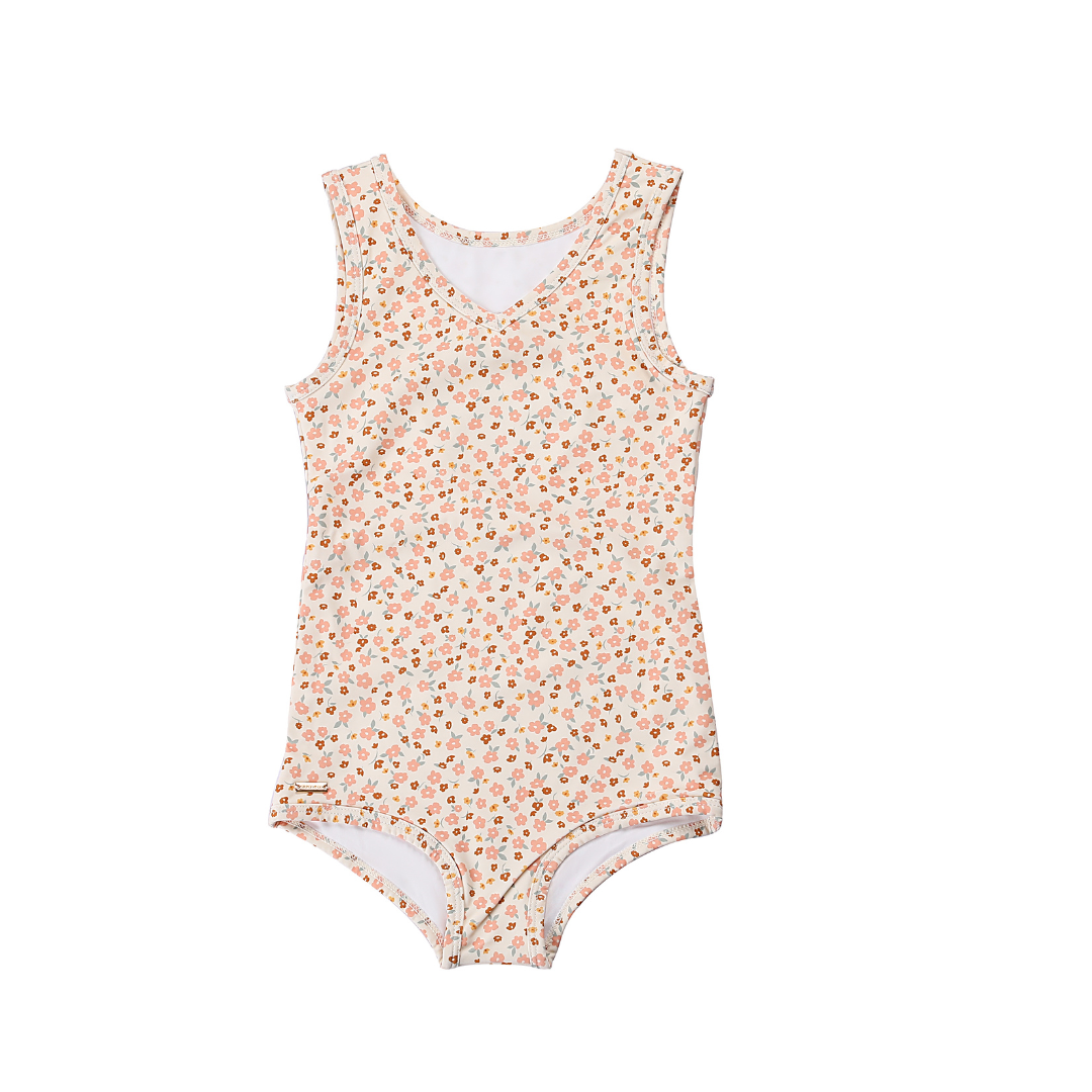 Sweetheart 1 Piece Swimsuit | UPF + Recycled - Sunset Meadow