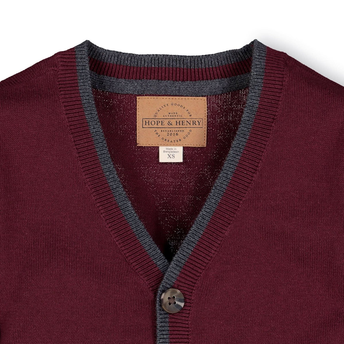 Tipped Cardigan with Elbow Patches