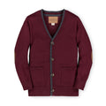Tipped Cardigan with Elbow Patches